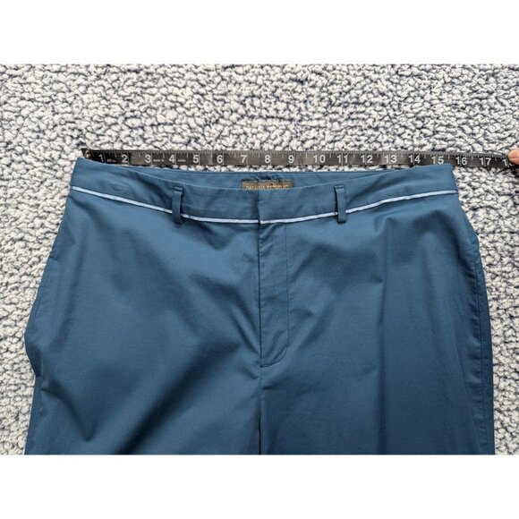 VTG Banana Republic Straight Leg Dress Pants Size 10 Mid Rise Stretch 90s Blue - Picture 11 of 12